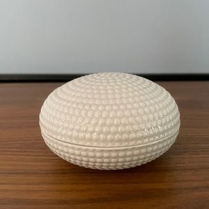 H&M Ivory Hobnail Ceramic Trinket Dish